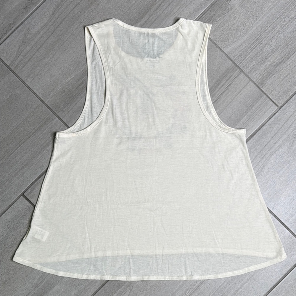 Chaser Cream Muscle Tee with Cut Out Floral Design - Picture 5 of 5